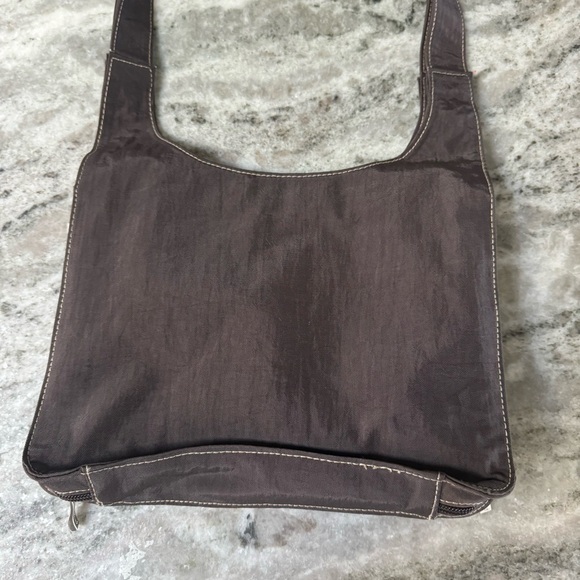 Eddie Bauer brown nylon crossbody bag purse multi-compartments - Picture 5 of 9